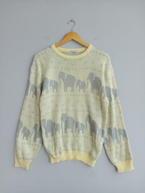 Other Designers 💥RARE💥Vintage 90s Volunt Elephant Knit Sweatshirt