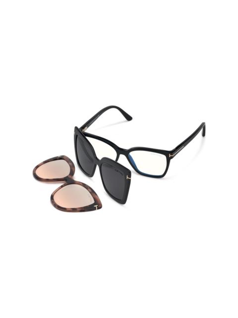 TOM FORD DOUBLE CLIP ON BLUE BLOCK OPTICALS