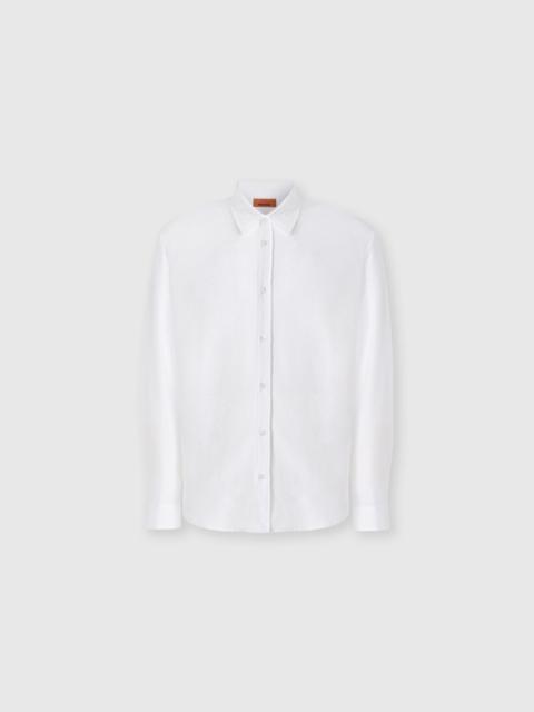 Missoni Cotton jacquard shirt with tone-on-tone zigzag pattern