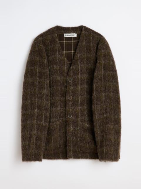 Our Legacy Cardigan Dorf Check Hairy Wool