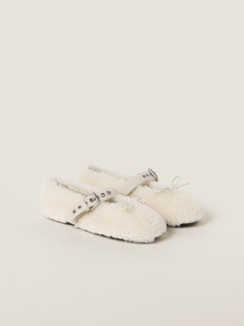 Miu Miu Shearling ballerinas