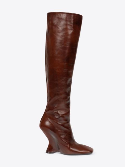 Dries Van Noten LEATHER WEDGE BOOTS