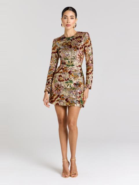 NADINE MERABI Camille Gold Dress