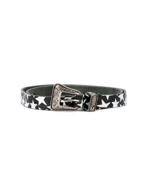 SAINT LAURENT star print belt