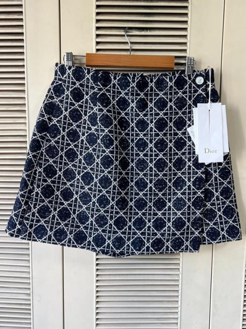 Dior Dior Macrocannage Blue White Tweed Trousers