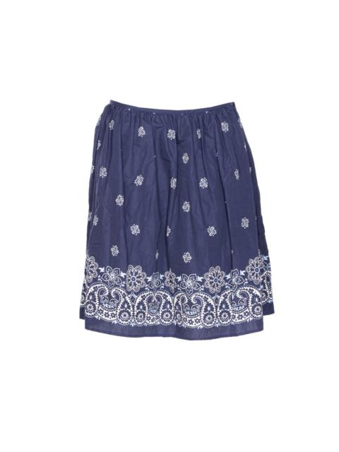 Miu Miu Women Printed Slubbed Poplin Skirt
