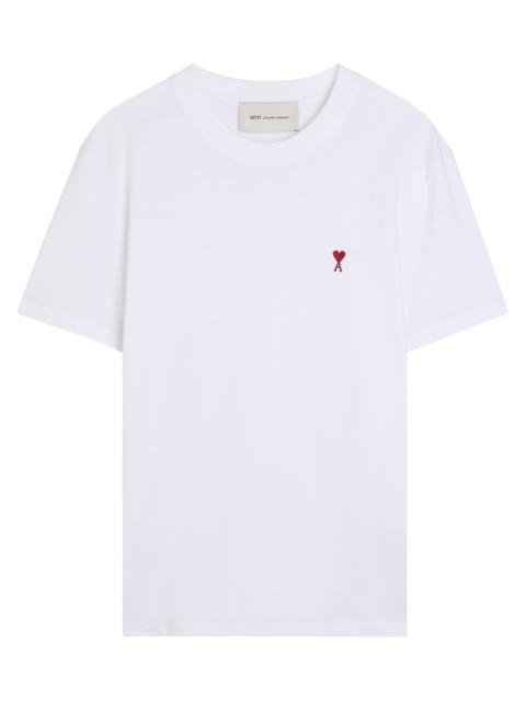 AMI Paris Ami Paris Logo-embroidered Cotton T-shirt
