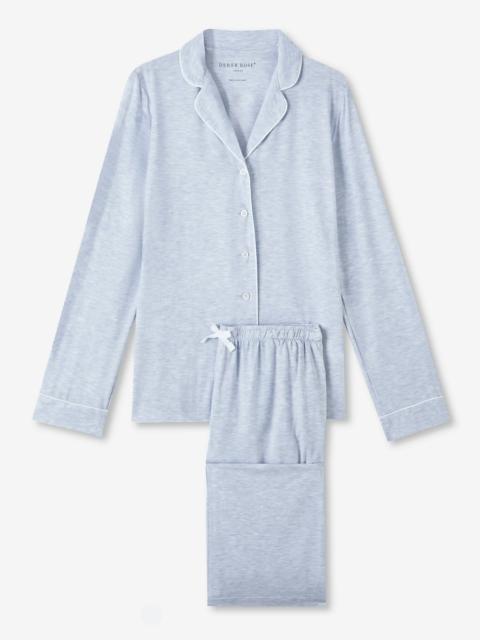 Derek Rose Women's Pyjamas Ethan Micro Modal Stretch Blue