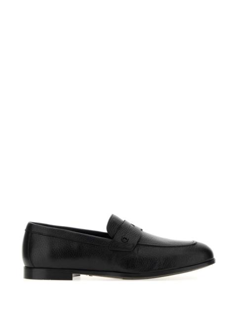 FERRAGAMO Salvatore Ferragamo Men Black Leather Tiberio Loafers