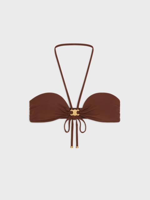 CELINE triomphe balconette top in matte jersey