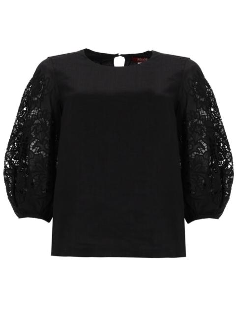 Max Mara Max Mara Women T-Shirt Con Maniche In Pizzo