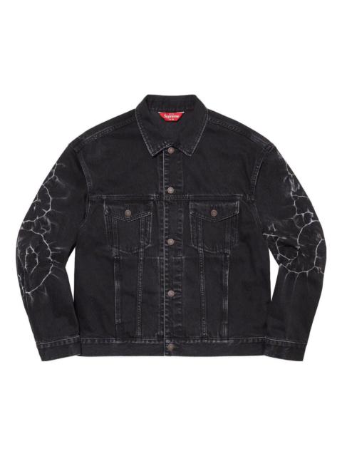 Supreme Supreme Shibori Denim Trucker Jacket 'Black White' SUP-SS23-014