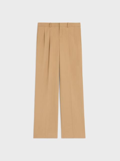 CELINE pleated trousers IN cotton canvas