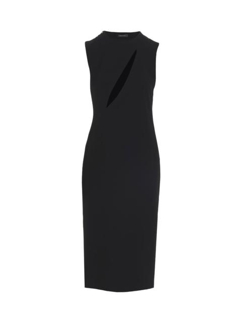 VERSACE Sleeveless Midi Dress With Cutouts