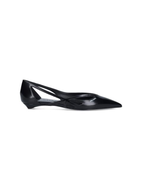 Prada CUT-OUT BALLET FLATS