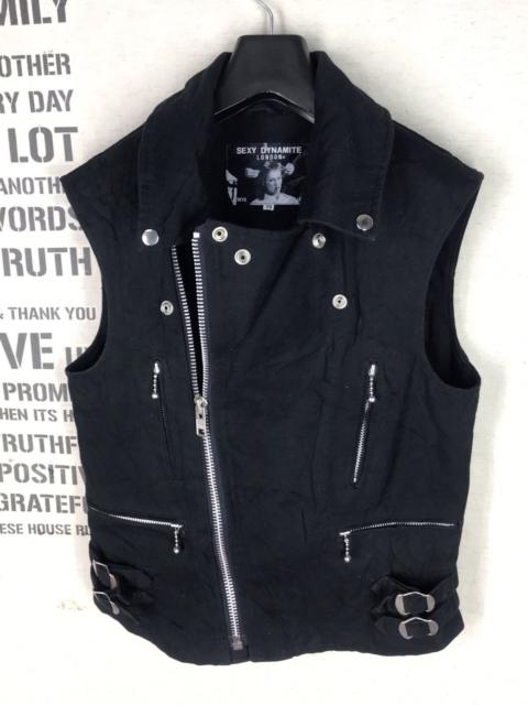 Japanese Brand - 💥SEXY DYNAMITE ASYMETRIC ZIP DENIM VEST PUNK