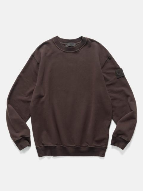 Stone Island Ghost Piece Stretch Cotton Fleece Crewneck Dark Brown