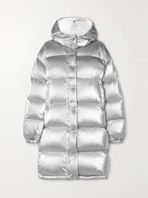Moncler Gaou Hooded Quilted Metallic Shell Down Jacket