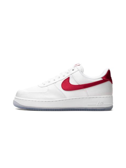 Nike Air Force 1 Low '07 WMNS "Satin White Varsity Red"