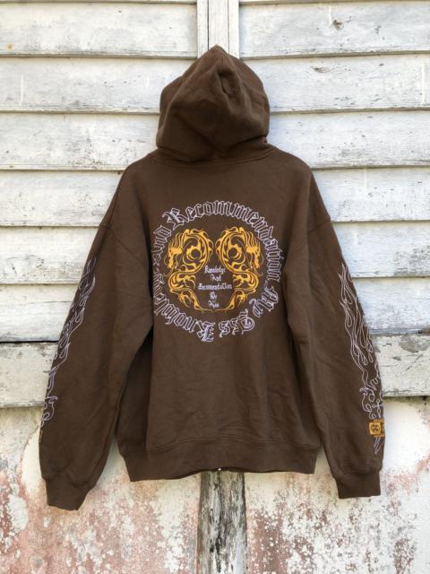 Other Designers Japanese Brand - Karma Flame Embroidery Zipper Hoodie