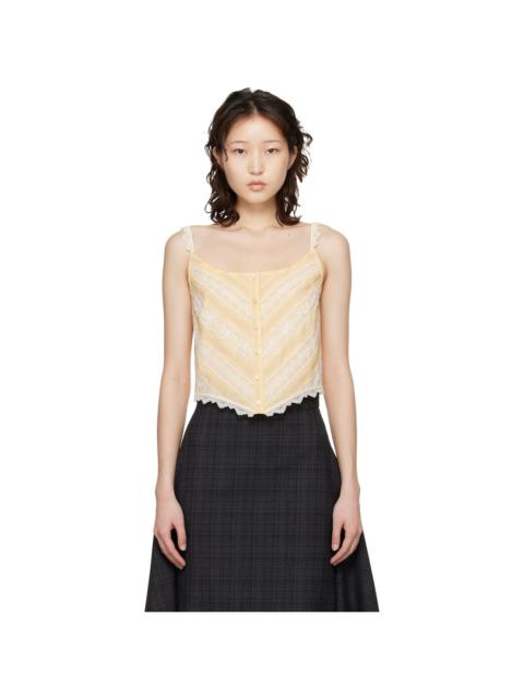 ANNA SUI Yellow Corset Top