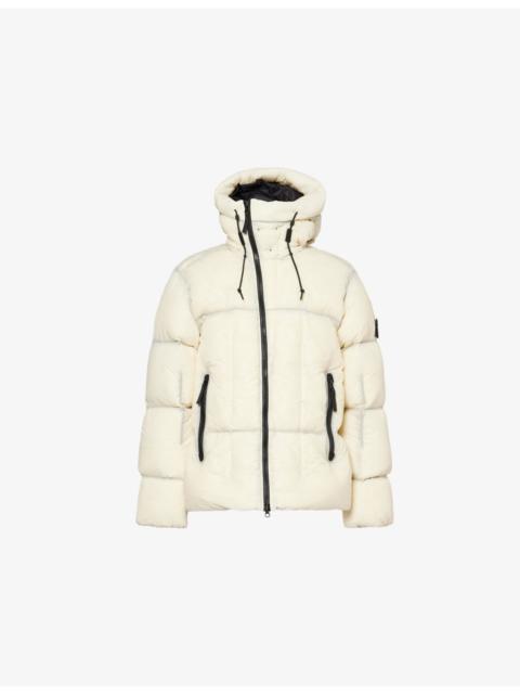 Stone Island Seam Faded Hooded Shell-Down Jacket