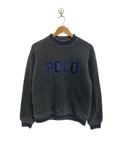 Vintage Polo Ralph Lauren Gray Fleece Spellout Sweatshirt
