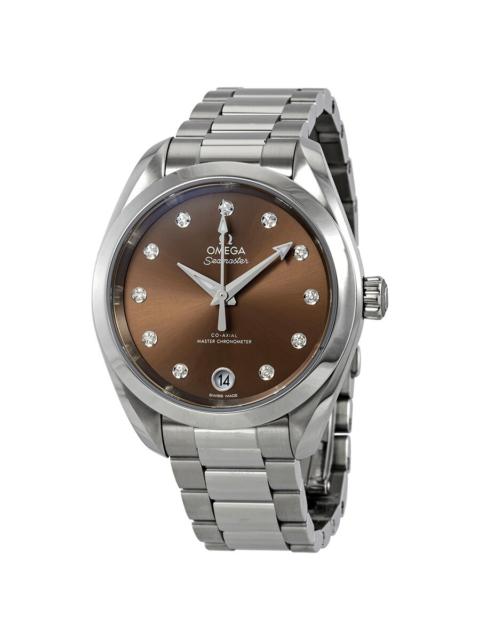 OMEGA Omega Seamaster Aqua Terra Automatic Diamond Brown Dial Ladies Watch 220.10.34.20.63.001