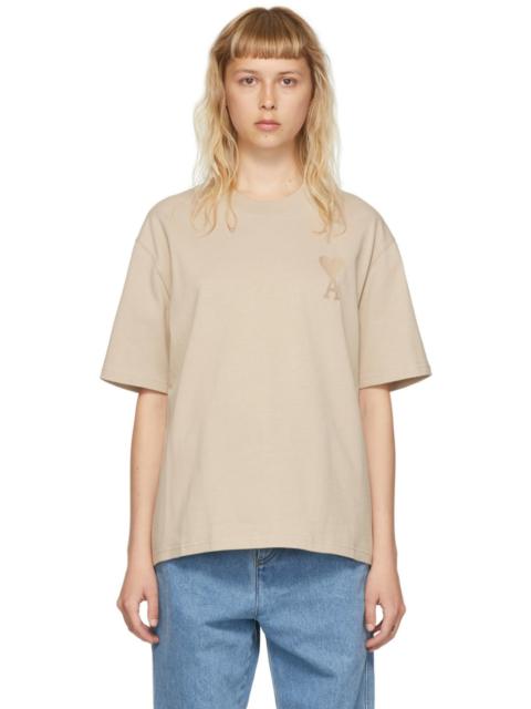 AMI Paris Beige Ami De Coeur T-Shirt
