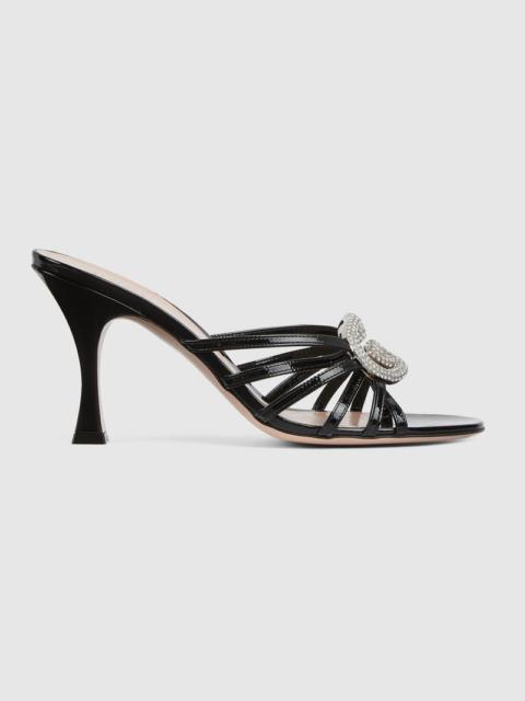 GUCCI Gucci Interlocking G Crystal Sandals