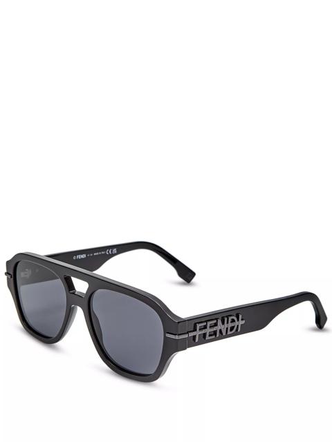 FENDI Fendigraphy Square Sunglasses, 55mm