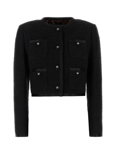 Dolce & Gabbana Dolce & Gabbana Women Black Boucle Blazer