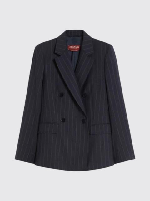 Max Mara Studio Max Mara Studio Women Max Mara Studio Pinstriped Wool Double-Breasted Jacket
