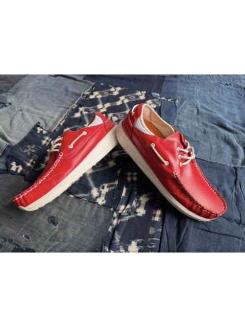 visvim Visvim Hockney red leather loafers