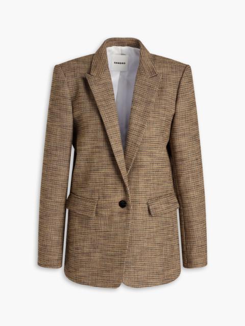 Sandro Houndstooth tweed blazer