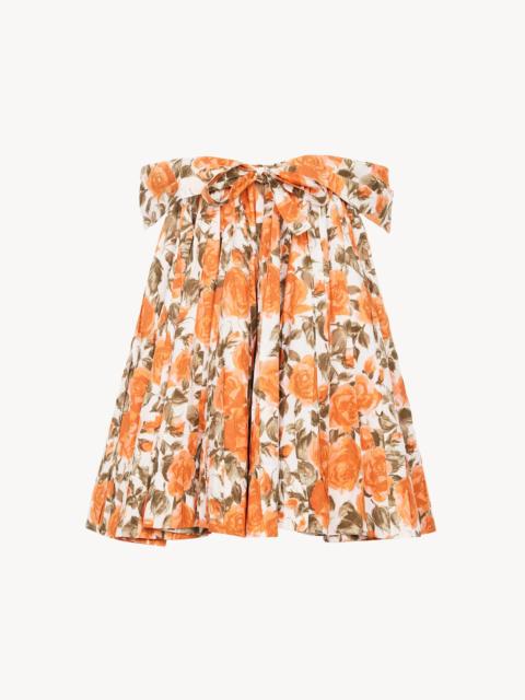 Chloé OFF-THE-SHOULDER MINI DRESS IN COTTON POPLIN