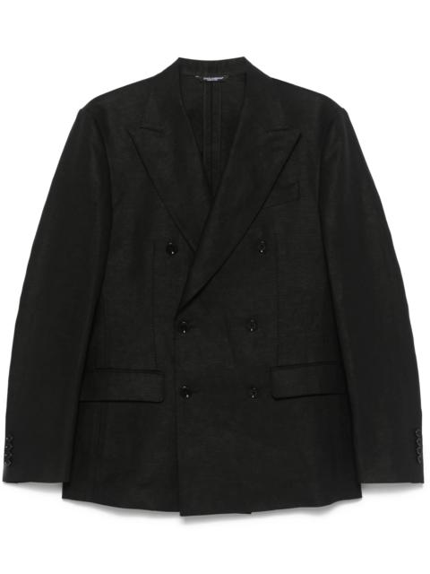 Dolce & Gabbana Double-breasted Linen Blazer