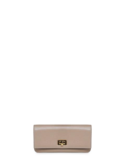 FENDI Fendi Women Dove Grey Leather Fendi Way Continental Wallet