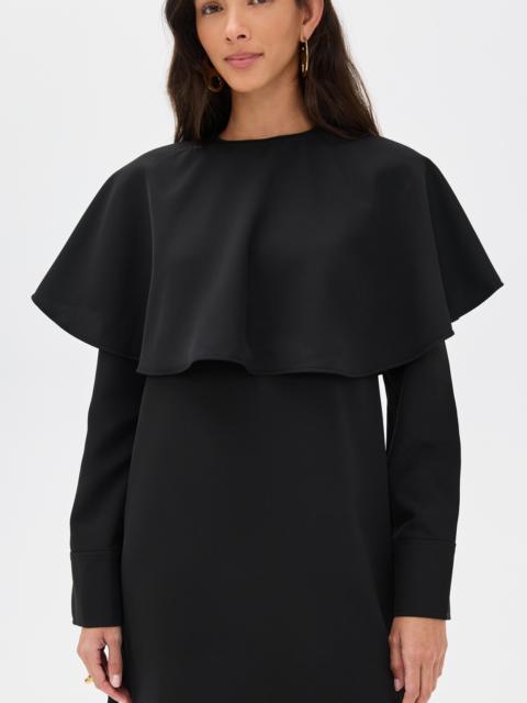 GANNI Light Twill Suiting Circle Collar Mini Dress