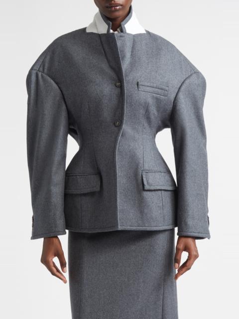 Thom Browne Thom Browne Nipped Waist Coat in Dark Grey at Nordstrom
