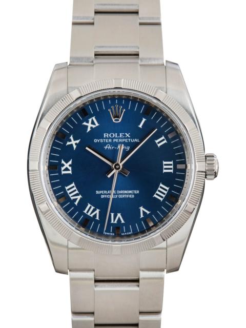 ROLEX Rolex Air-King Stainless Steel 114210 Blue Roman Dial