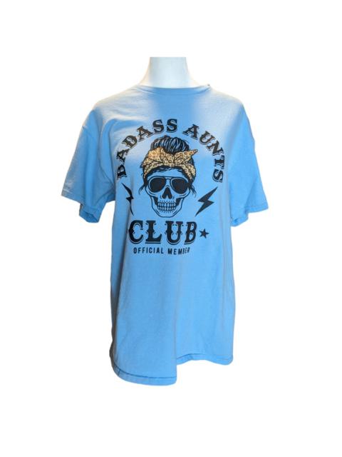 Other Designers Other - Bad*ss Aunts Club Blue Skeleton Tshirt Large