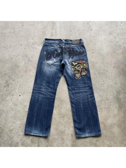 Other Designers Japanese Brand - Vintage Japan Patch Faded Jeans Embroidery Denim Pants Baggy