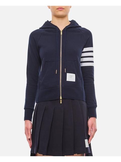 Thom Browne Thom Browne Women Classic Loopback 4-Bar Zip Hoodie