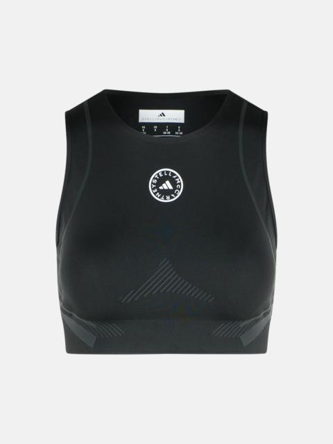 adidas BLACK POLYESTER BLEND CROP TOP