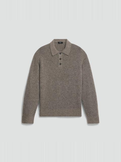 Theory Relaxed Polo Sweater in Astor Wool