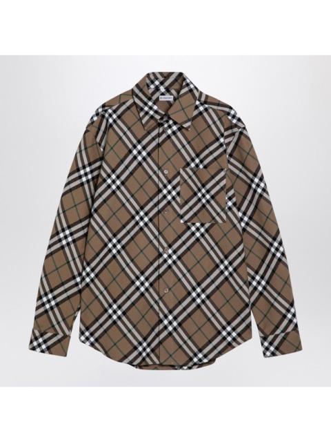 Burberry Beige Check Cotton Shirt