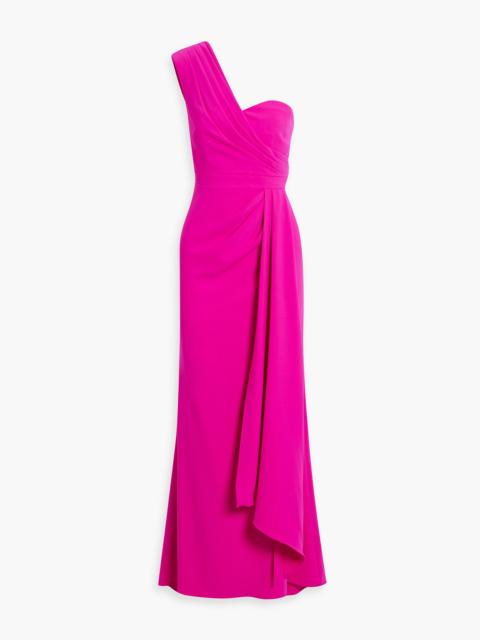 Other Designers One-shoulder draped crepe gown