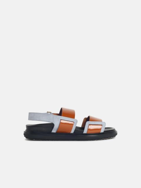 Marni 'FUSSBETT' LIGHT BLUE LEATHER SANDALS