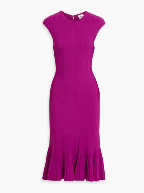 Other Designers Bridget pleated bandage midi dress